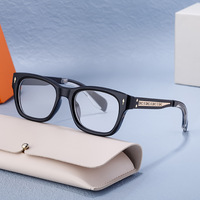 Haute qualité 2024 nouvelles lunettes carrées hommes rétro plaine lunettes hommes en gros montures optiques