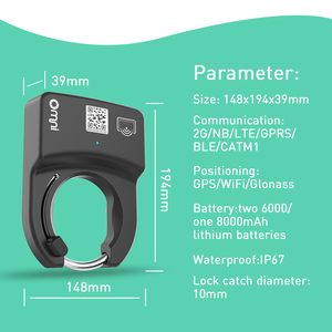 Code Qr de numérisation RFID pour déverrouiller rapidement le partage de vélo GPS étanche suivi Wifi vélo partagé verrouillage intelligent GPS - Product Image 5