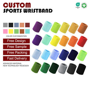 גברים ספורט פרק כף יד עיצוב מלא זיעה רצועה לוגו מותאם אישית עור רך בד כותנה מגבת פרק יד מגבת ספורט - Product Image 1