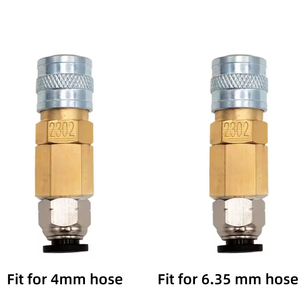 ชุดข้อต่อแบบปลดเร็ว HPA (US) รุ่น 2302 ผลิตจากทองเหลืองขัดเงา สำหรับท่อขนาด 4 มม. (5/32") / 6.35 มม. (1/4") OD บรรจุในกล่องกระดาษ - Product Image 4
