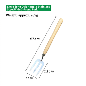 Mini pelle de jardin en acier inoxydable avec manche en chêne, outil de jardinage extérieur pour désherber et creuser, idéal pour la plantation et les travaux en bord de mer - Product Image 1