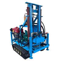 Foreuse portable à moteur diesel FY pour puits d'eau, profondeur max. 200 m, montée sur chenilles, diamètre de forage 200 mm/350 mm, 380 V, garantie 1 an