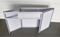 Comptoir d'exposition LINGTONG, table de réception pliable et portable avec cadre en aluminium pour salon professionnel et bureau
