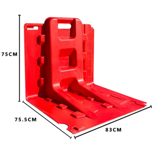 Barriera stradale multifunzionale in plastica a forma di L da 52.8cm barriera temporanea per bloccare l'acqua di emergenza - Product Image 5