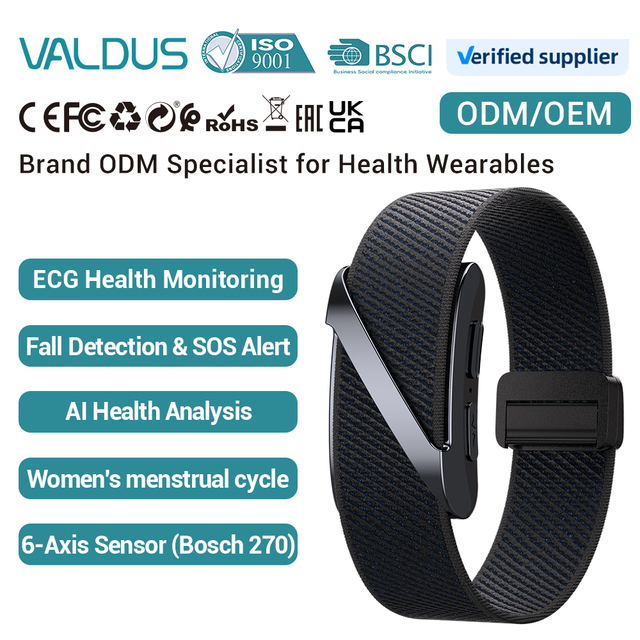 VALDUS 2026 ODM/OEM VANTA ECG Health Screenless Fitness Activity Tracker Smart Bracelet Heart Rate Non-Screen Smart Watch Band