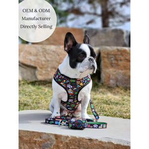 สายจูงสุนัขทำจากนีโอพรีนระบายอากาศได้ดีมีลวดลายลูกกลิ้งสูงสายรัดคอและหน้าอกปรับได้อย่างเต็มที่สวมใส่สบายและทนทานสำหรับสุนัข - Product Image 4