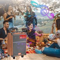 Micrófono Bluetooth Portátil para Exteriores ZQS-Q8, Tarjeta de Sonido para Cantar, Radio Inalámbrica para el Hogar, Subwoofer para Bailes Cuadrados