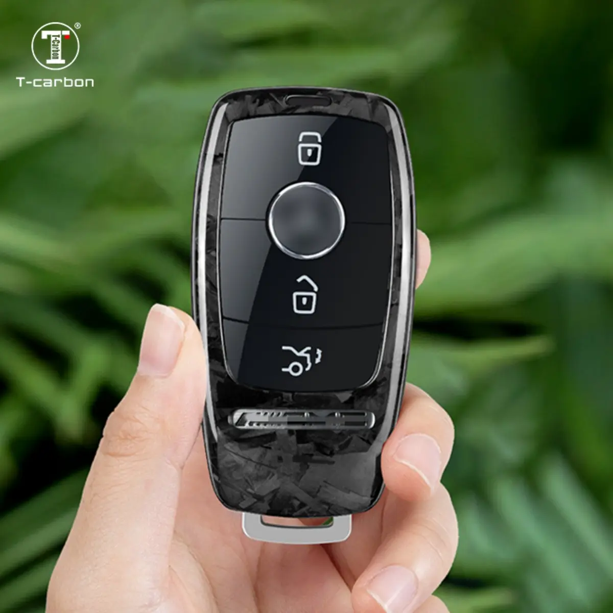 เคสกุญแจรถแบบฟอร์จแฟชั่น,ปลอกหุ้มกุญแจรถยนต์สำหรับ Mercedes Benz S Class AMG T-Carbon อุปกรณ์ตกแต่งภายในรถยนต์