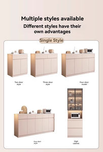 Combinaison haut-<span class=keywords><strong>bas</strong></span> personnalisée buffet en bois massif lumineux plaque de roche de luxe salle à manger armoire de rangement pour <span class=keywords><strong>micro</strong></span>-ondes armoires de <span class=keywords><strong>cuisine</strong></span> - Product Image 4