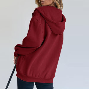 Sweat à capuche surdimensionné pour femme, design personnalisé, vêtements décontractés, fermeture éclair, sweat à capuche surdimensionné pour femme, vente en ligne - Product Image 2