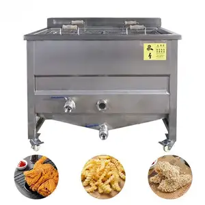 Máquina de cobertura rápida do restaurante controle do tempo industrial do restaurante filtro do forno fritadeira profunda máquina com preço justo