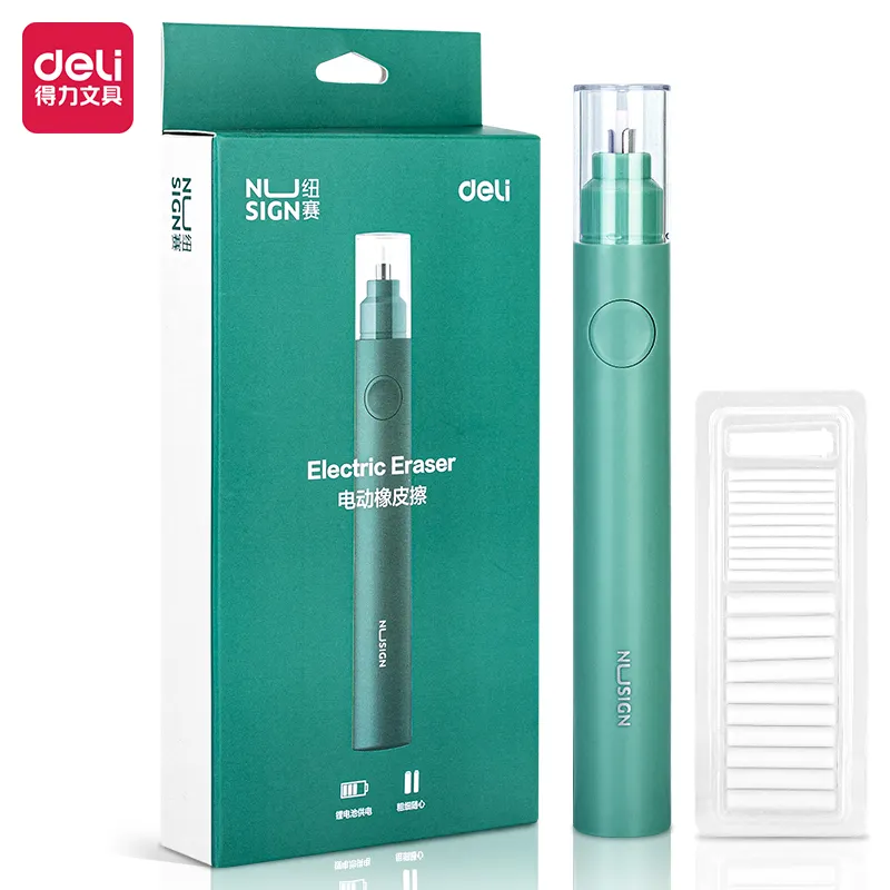 Deli 1 Set Electric With 20 Refills 3 Colors eraser USB Charge Replaceable Rubber Core Office School Stationery NS152