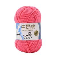 Fil à tisser à la main, 5 brins, coton de lait, fil mélangé pour écharpe / pull / artisanat