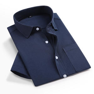 Camicia estiva a maniche corte da uomo di grandi dimensioni pollici stagione Non stirante in tessuto Oxford <span class=keywords><strong>camicie</strong></span> Casual da lavoro - Product Image 1