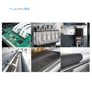 TC-1300 1.25M I3200 Dual Print Head Dtg Vlag Printer Textiel Direct Printing Machine Eco Sublimatie Inkt Cmyk Printer