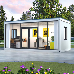 Casa Contenedor Moderna con Pared de Cortina de Vidrio, <span class=keywords><strong>Edificio</strong></span> de Oficinas Modular Prefabricado - Product Image 1