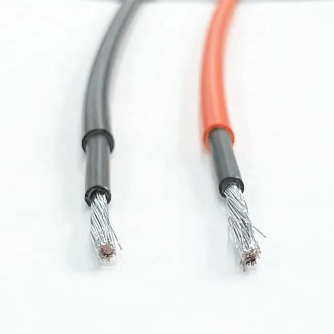 Cable de fábrica Guda de 1*4mm, núcleo de cobre estañado trenzado, energía eléctrica, cable solar fotovoltaico PV, cable solar