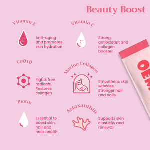 Producto de Belleza Líquido Oral de Colágeno para Adultos para Aclarar la Piel y Cuidado de las Articulaciones |   Vitamina C Coenzima Q10 |   Nutricional Portátil - Product Image 5