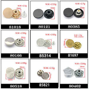 Tùy Chỉnh Chất Lượng Cao Đặc Biệt Hình Vít Jeans Và Kim Loại Cho Denim Kẽm Hợp Kim Mạ 17Mm Jeans Vòng Nút - Product Image 4