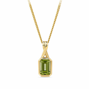ชุดสร้อยคอและแหวนจี้เพชรเม็ดเดี่ยวทรงสี่เหลี่ยมมรกต ดีไซน์โรแมนติกจาก Gemnel Fashion เน้นความอ่อนโยนต่อผิว - Product Image 6