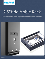 Custodia Hdd 2.5 Sata Hdd supporto in lega di alluminio hot swap con serratura a chiave per la sicurezza