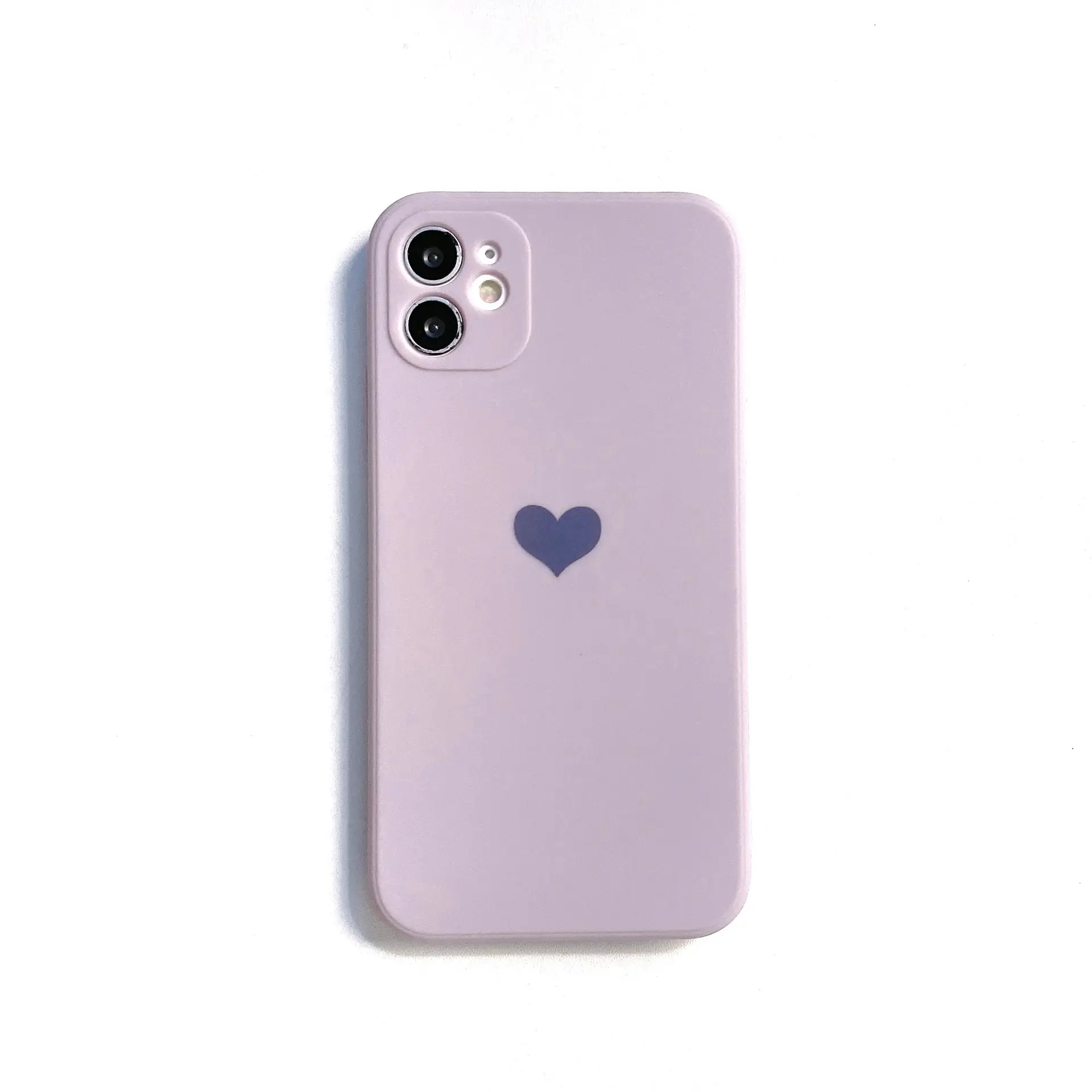 เคสซิลิโคนนิ่มสีพาสเทลโลโก้รูปหัวใจสำหรับ iPhone 12 PRO MAX MINI 11 PRO MAX XS MAX XR 7 8 SE 14 15 PLUS