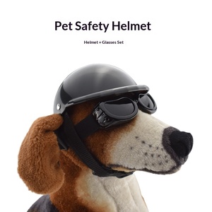 Casque et <span class=keywords><strong>lunettes</strong></span> <span class=keywords><strong>de</strong></span> sécurité <span class=keywords><strong>pour</strong></span> animaux <span class=keywords><strong>de</strong></span> compagnie (chats et chiens) <span class=keywords><strong>pour</strong></span> la moto avec verres solaires, design décontracté, motif monochrome, toutes saisons - Product Image 2