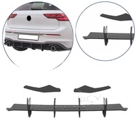 Nouveaux accessoires extérieurs en plastique en Fiber de carbone MAX Style séparateur de diffuseur de lame arrière pour VW Volkswagen Golf 8 MK8 GTI