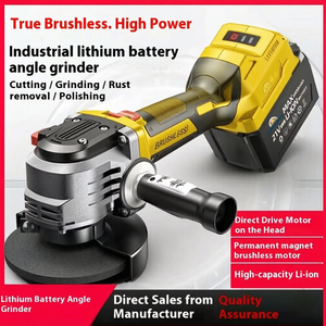 <span class=keywords><strong>Smerigliatrice</strong></span> Angolare Elettrica Industriale <span class=keywords><strong>Senza</strong></span> Fili 18V Li-ion 4Ah Brushless Certificata CE GS per Taglio e Lucidatura - Product Image 1
