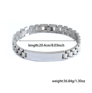 <span class=keywords><strong>Bracelet</strong></span> en acier inoxydable incurvé gravé au laser pour hommes, en titane, motif tulipe, personnalisable, vente en gros - Product Image 2