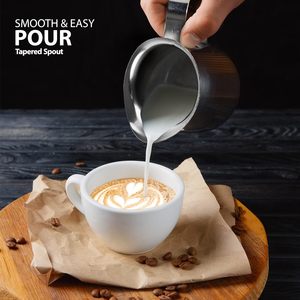 Elegante Simple Petite Diseño de acero inoxidable Bell Creamer Tazas Estilo clásico Portátil de gran capacidad/Choque a prueba de manchas - Product Image 1