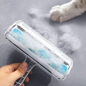 Brosse pour animaux de compagnie à logo personnalisé, double face, auto-nettoyante, réutilisable, rouleau pour enlever les poils d'animaux - Product Image 1