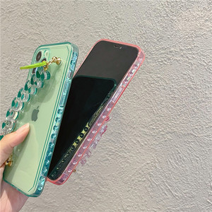 Funda de teléfono suave con cadena y pulsera de corazón de amor, carcasa trasera para iPhone 12 Pro Max Mini 11 Pro Max XR X XS Max 7 8 Plus SE <span class=keywords><strong>2021</strong></span> - Product Image 2