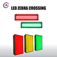 Feu de signalisation intelligent à LED pour passage piéton, trois couleurs, signalisation linéaire encastrée au sol pour passage piéton, signal d'avertissement au niveau du sol
