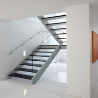 PRIMA Original Factory Mono Stringer Escaliers, Escalier Loft, Escalier flottant d'intérieur Escalier droit en acier bien conçu