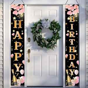 ผ้าโพลีเอสเตอร์กันน้ำแบบหนาพิเศษ ใช้ซ้ำได้ ปรับแต่งได้ พร้อมการพิมพ์ความละเอียดสูง สำหรับป้ายประตูคริสต์มาส - Product Image 1