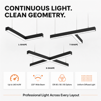 Système d'éclairage linéaire LED anti-intempéries en aluminium IP65, modulaire, connectable, sans outil, pour projets commerciaux