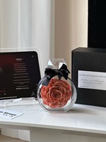 Boîte Cadeau de Roses Éternelles en Gros, Flacon de Parfum Portable, Boîte à Fleurs en Acrylique, Boîte à Fleurs Éternelles pour Épouse