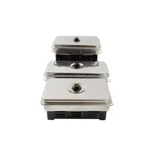 Stainless steel table smoker for hot burning compact oven, wool fuel, 2 burner pots smoke oven