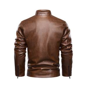 Oem Tùy Chỉnh Nhà Máy Bán Hàng Trực Tiếp Của Người Đàn Ông Của Mùa Xuân Và Mùa Thu Áo Khoác Da Với Giảm Béo PU Thêu Áo Khoác Da - Product Image 2