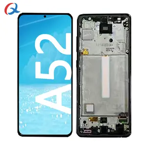 Süper AMOLED ekran Samsung için yedek A52 4g lcd pantalla çerçeve ile cep telefonu lcds Samsung Galaxy A52 ekran lcd