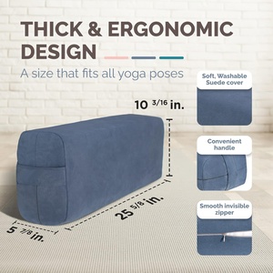 Coussin de yoga Jinlangte personnalisé imprimé, mini, triple couche, en éponge, avec housse en velours lavable pour les yoghis nomades - Product Image 2