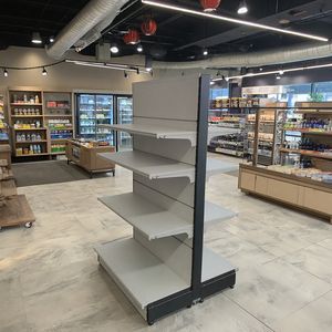 Estantería Metálica Reforzada Personalizada para Supermercados, Exhibidor para Tiendas Minoristas, Diseño de Estantes para Abarrotes <span class=keywords><strong>Carrefour</strong></span> Francia - Product Image 2