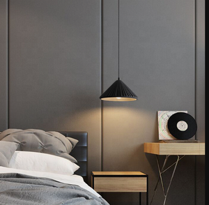 <span class=keywords><strong>Suspension</strong></span> plissée nordique en <span class=keywords><strong>ciment</strong></span>, style industriel conique moderne, lampe suspendue en béton pour îlot de cuisine et salle à manger - Product Image 3