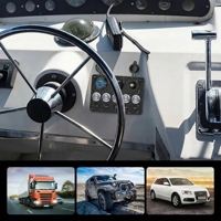 Panneau de commande tactile marin 5 gangues étanche avec prise USB PD QC3.0 pour voiture et voltmètre LED 12V, panneau de commande à boutons poussoirs métalliques avec fusible