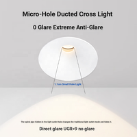 Plafonniers LED encastrés modernes avec matériau en aluminium, downlights LED intérieurs sans décoration