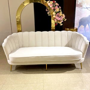 Banquet Hall White Velvet Modern Royal Wedding Furniture Tufted Aristocratic <b>Sofa</b> for Apartment and Hotel Use - Product Image 1