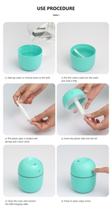 220ML LED veilleuse USB Mini diffuseur à ultrasons OEM Machine à bruit blanc lumière changeante colorée voiture Air ménage hôtel - Product Image 6