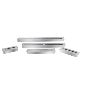 Caminetto a Bioetanolo Eco-Flame da Incasso Moderno in Acciaio da 1800mm (6 Piedi) 18 Litri per Uso Interno in Hotel - Product Image 5