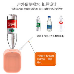 Bouteille d'eau portable pour animaux de compagnie avec bec verseur pour les promenades des chiens, utilisation en extérieur, bol d'alimentation multifonctionnel pour animaux de compagnie - Product Image 3